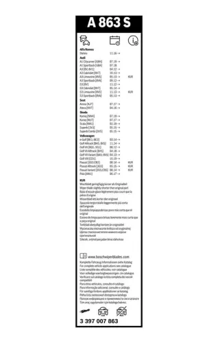 BOSCH Wiper Blade (3397007863)
