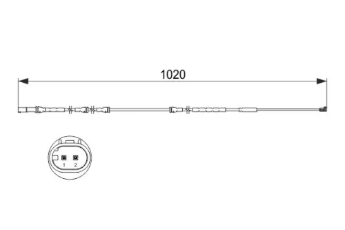 BOSCH Warning Contact, brake pad wear (1 987 473 510)