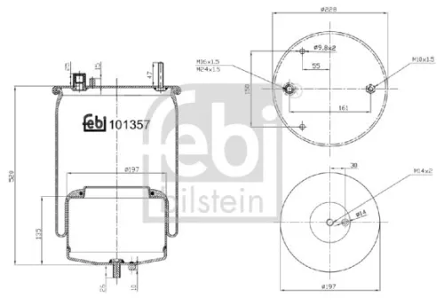 FEBI BILSTEIN 1x Bellow, air suspension (101357)