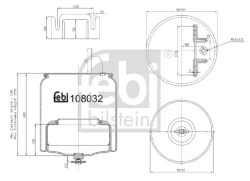 FEBI BILSTEIN 1x Bellow, air suspension (108032)