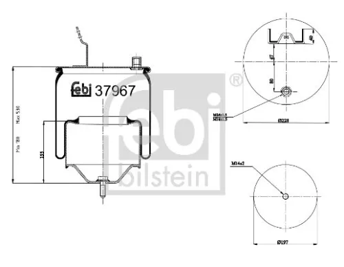 1x Bellow, air suspension