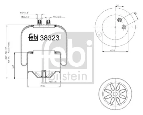 FEBI BILSTEIN 1x Bellow, air suspension (38323)