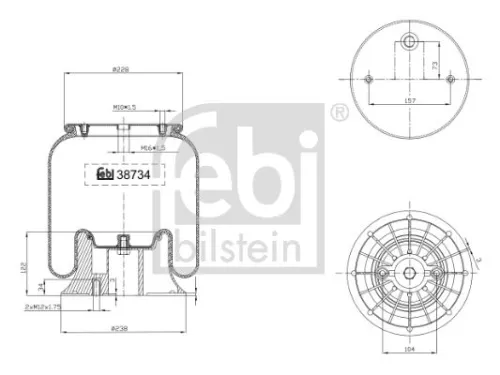 FEBI BILSTEIN 1x Bellow, air suspension (38734)