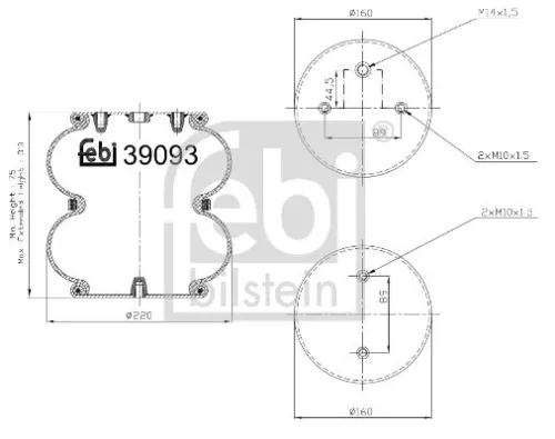 FEBI BILSTEIN 1x Bellow, air suspension (39093)
