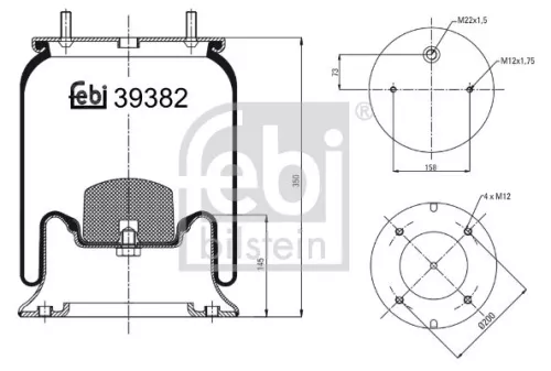 FEBI BILSTEIN 1x Bellow, air suspension (39382)