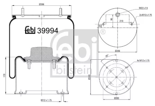 FEBI BILSTEIN 1x Bellow, air suspension (39994)