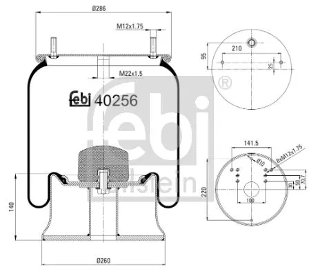 FEBI BILSTEIN 1x Bellow, air suspension (40256)
