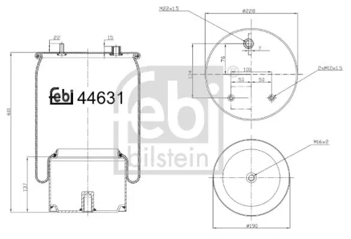 1x Bellow, air suspension