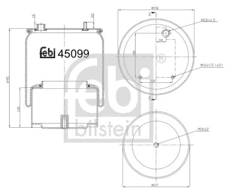FEBI BILSTEIN 1x Bellow, air suspension (45099)
