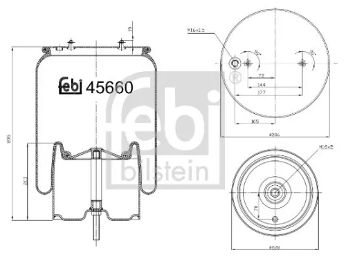 1x Bellow, air suspension