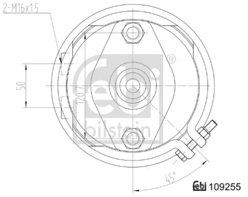 FEBI BILSTEIN 1x Diaphragm Brake Cylinder (109255)