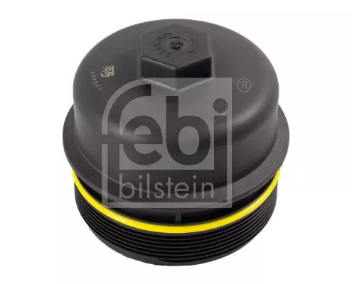 1x Cap, oil filter housing