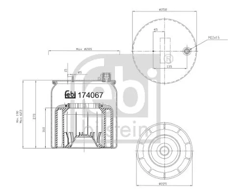 FEBI BILSTEIN 1x Bellow, air suspension (174067)