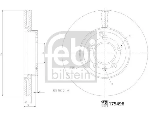 FEBI BILSTEIN 2x Brake Disc (175496)