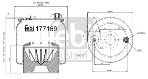 FEBI BILSTEIN 1x Bellow, air suspension (177169)