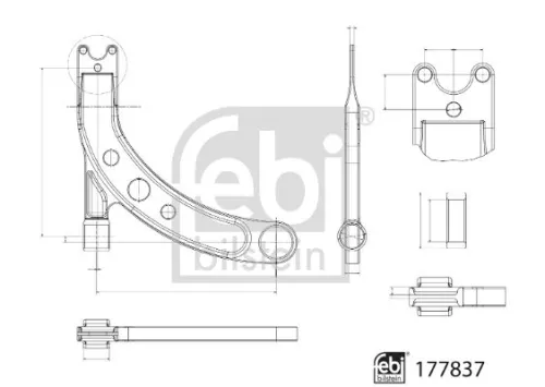 FEBI BILSTEIN 1x Control/Trailing Arm, wheel suspension (177837)