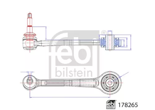 FEBI BILSTEIN 1x Control/Trailing Arm, wheel suspension (178265)