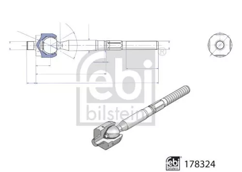 FEBI BILSTEIN 1x Inner Tie Rod (178324)