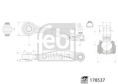 FEBI BILSTEIN 1x Control/Trailing Arm, wheel suspension (178537)