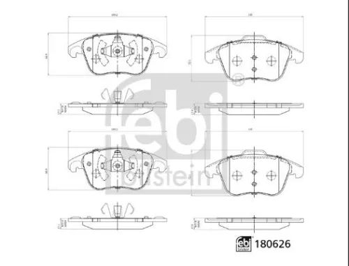FEBI BILSTEIN 1x Brake Pad Set, disc brake (180626)