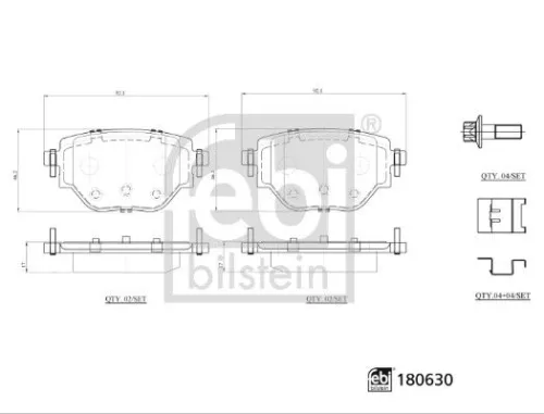 FEBI BILSTEIN 1x Brake Pad Set, disc brake (180630)
