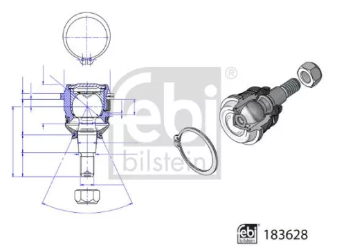 FEBI BILSTEIN 1x Ball Joint (183628)