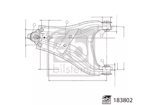 FEBI BILSTEIN 1x Control/Trailing Arm, wheel suspension (183802)
