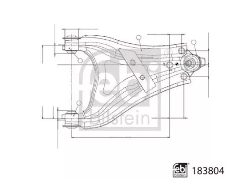 FEBI BILSTEIN 1x Control/Trailing Arm, wheel suspension (183804)