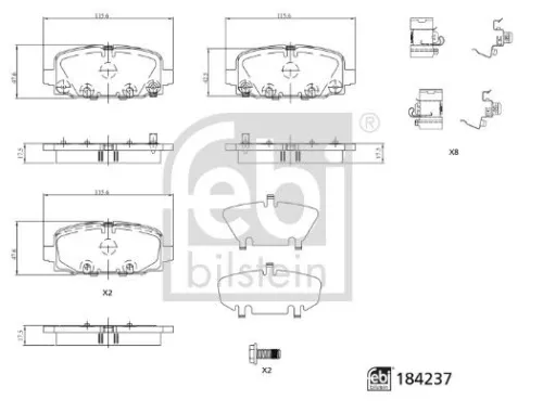 FEBI BILSTEIN 1x Brake Pad Set, disc brake (184237)