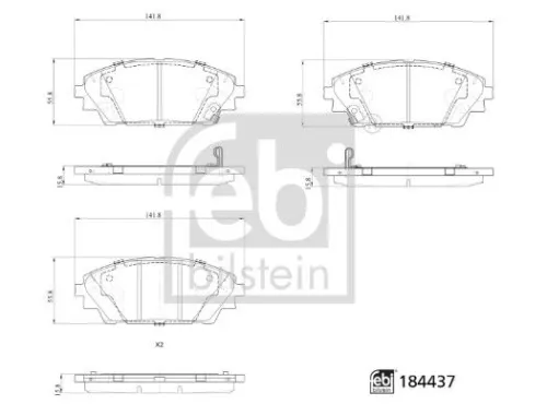 FEBI BILSTEIN 1x Brake Pad Set, disc brake (184437)