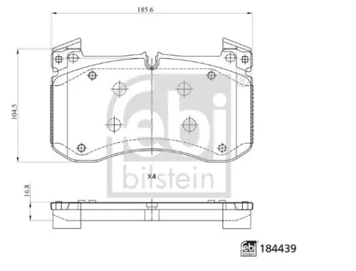 FEBI BILSTEIN 1x Brake Pad Set, disc brake (184439)