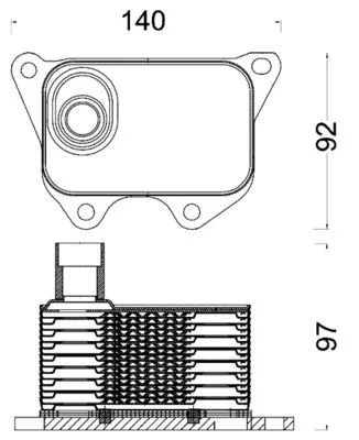 MAHLE Oil Cooler, engine oil (CLC 185 000S)