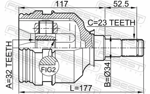 FEBEST Joint Kit, drive shaft (0111-190UKP)