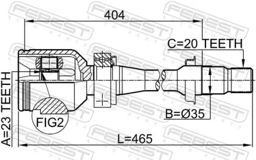 FEBEST Joint Kit, drive shaft (0111-ST220RH)