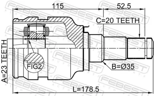 FEBEST Joint Kit, drive shaft (0111-ZRT270)