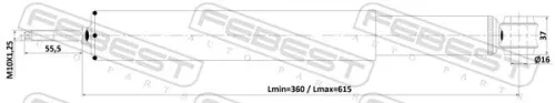 FEBEST Shock Absorber (01110-011R)