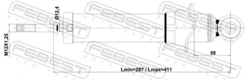 FEBEST Shock Absorber (01110-015R)