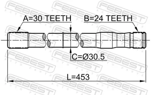 FEBEST Drive Shaft (0112-LC80RH)