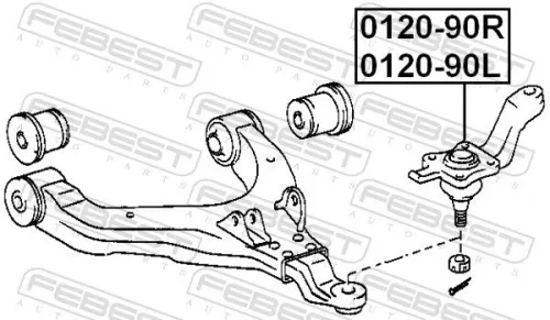 FEBEST Ball Joint (0120-90L)