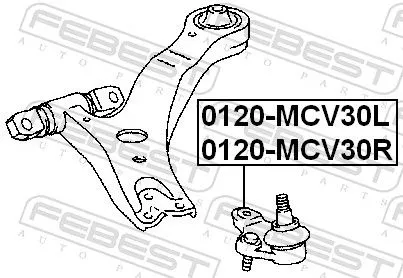 FEBEST Ball Joint (0120-MCV30R)