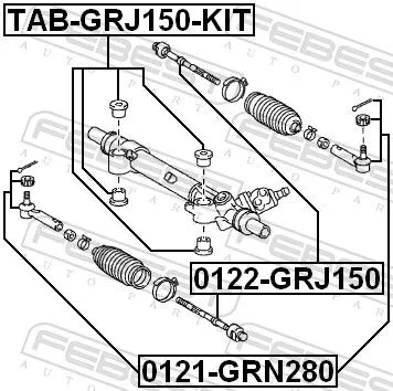 FEBEST Inner Tie Rod (0122-GRJ150)