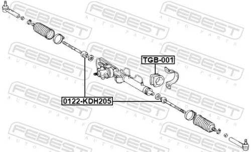 FEBEST Inner Tie Rod (0122-KDH205)