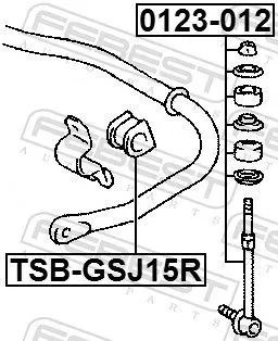 FEBEST Link/Coupling Rod, stabiliser bar (0123-012)