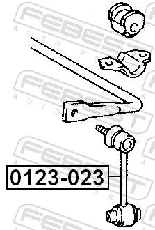 FEBEST Link/Coupling Rod, stabiliser bar (0123-023)