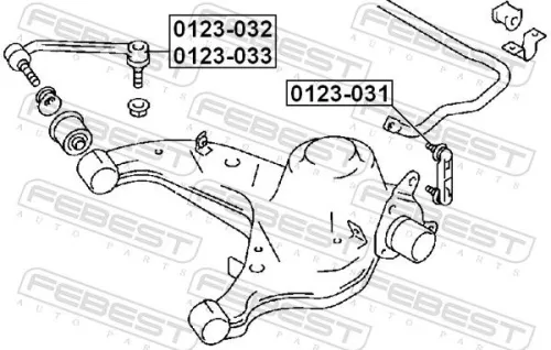 FEBEST Link/Coupling Rod, stabiliser bar (0123-031)