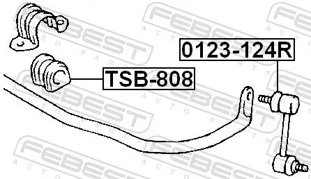 FEBEST Link/Coupling Rod, stabiliser bar (0123-124R)
