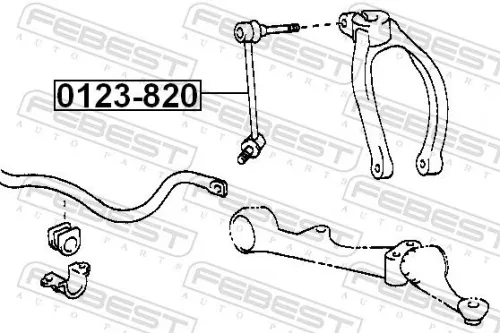 FEBEST Link/Coupling Rod, stabiliser bar (0123-820)