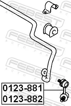 FEBEST Link/Coupling Rod, stabiliser bar (0123-882)