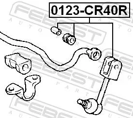 FEBEST Link/Coupling Rod, stabiliser bar (0123-CR40R)