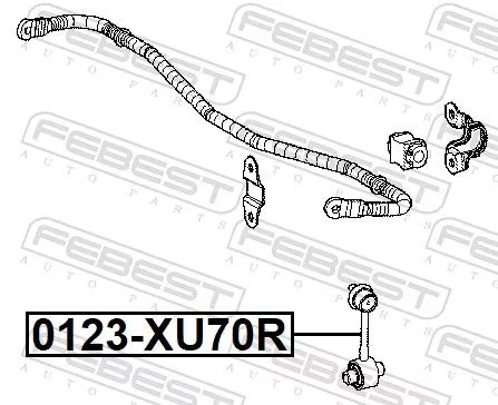 FEBEST Link/Coupling Rod, stabiliser bar (0123-XU70R)